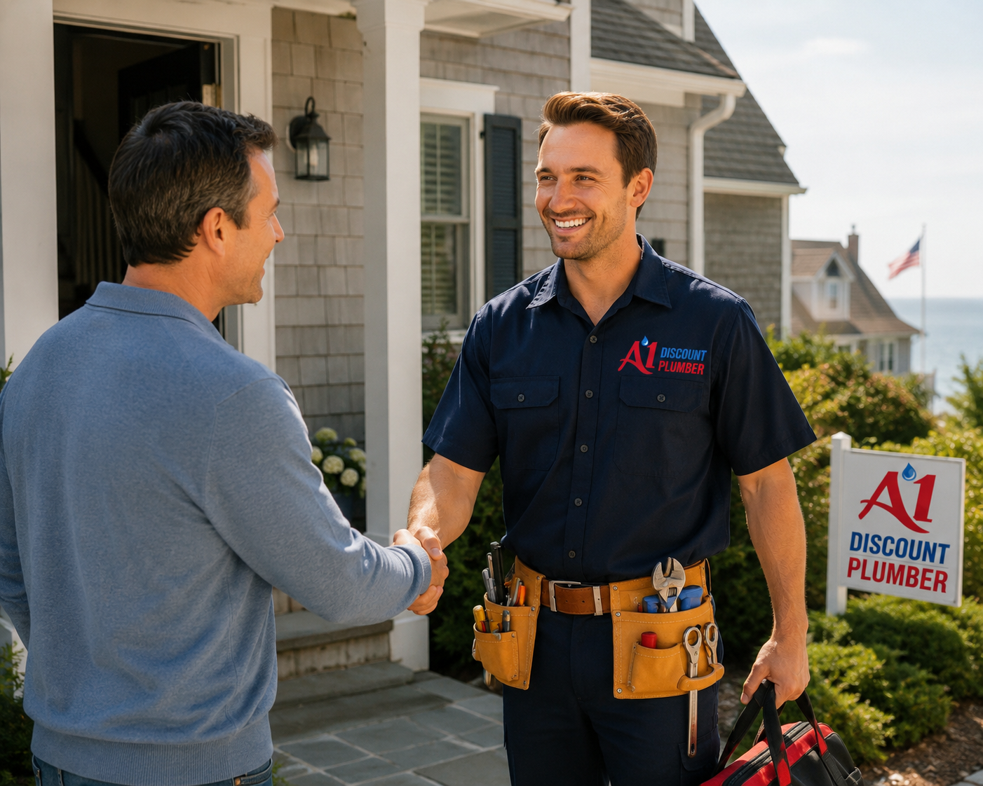 A1 Discount Plumber team and service van